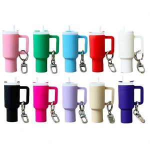 Creative Simulation Mini Coffee up Keychain Gradient Colorful Durian Cup Charm Keychain Bag <b>Accessories</b> Plastic Cup Keychain - Product Image 1