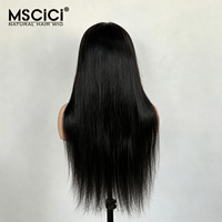 Perruque en dentelle HD 13x4 MSCICI, 100% cheveux humains, lisses et soyeux, avec ligne de cheveux pré-personnalisée, fournisseur en gros, perruque 100% cheveux humains