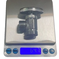 Robinet d'arrêt d'angle manuel en alliage de zinc de style américain, conception multi-tours pour salle de bain et chauffe-eau