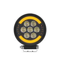 Luz de Trabajo LED Multifuncional con Certificación ECE R65 R10, con Luz de Advertencia Intermitente Integrada y Luz de Posición Blanca para Camiones Todoterreno