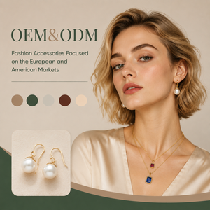Ear Enlace Oem Odm 14K Gold Plated Round Pearl Dangle <b>Hook</b> <b>Earrings</b> Elegant Women Jewelry Wholesale Custom - Product Image 1