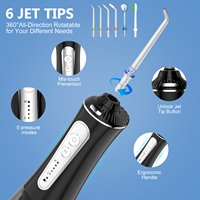 H2ofloss Nouveau Hydropulseur sans fil rechargeable USB-C, Irrigateur buccal professionnel à jet d'eau