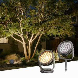 Projecteurs <span class=keywords><strong>LED</strong></span> d'extérieur à haute puissance pour aménagement paysager, en aluminium moulé sous pression, de forme ronde, pour la décoration, vente en gros d'usine - Product Image 2