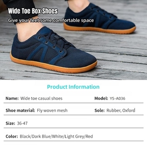 Nuove Scarpe Minimaliste Casual con Suola Piatta in Gomma da 3mm, Punta Larga e Design Fly Knit - Product Image 2