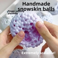 Balle sensorielle anti-stress super extensible en forme de mochi, effet peau de lait, son croquant, pour soulager le stress