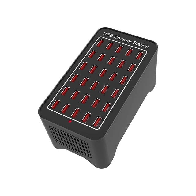 30 Ports 150W USB Charging Station Multiple USB Charging Hub Desktop Rapid Fast Charger for Mobile Phone Tablet