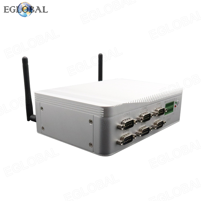 Industrial PC In-tel Core I3-6157U Mini PC with 6COM Dual Displays 4/8GB DDR3L RAM 128/256GB SSD MSATA Storage Desktop Computer
