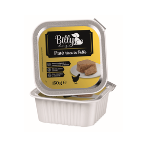 Billydog Pate Nourriture humide complète pour chien riche en poulet 150g sans sucre ajouté Nourriture humide pour chien toutes races - Product Image 1