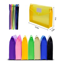 Vente en gros usine : Pochettes à documents extensibles en plastique A4 B4, réutilisables, anti-poussière, avec bouton-pression, pour papiers importants et articles de papeterie