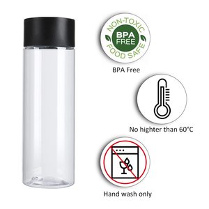 Bouteilles de boisson en PET avec logo personnalisé imprimé en sérigraphie, 400 ml, 500 ml, pour bouteilles de jus rondes avec bouchon à vis - Product Image 3