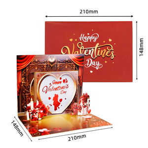 Cartão Criativo 3D Personalizado para o Dia dos Namorados e Casamento com Luzes, Presente de Papel com Projeção Moderna - Product Image 4