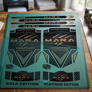 Juego de Adhesivos para Bate de Críquet de Vinilo Duradero y Ligero de Primera Calidad, Acabado Brillante, Kit de Adhesivos Personalizables - Product Image 3