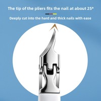 Nouvelles pinces à ongles ultra-fines en acier inoxydable à bec d'aigle et à bord incliné pour bébé ; Pince à ongles à ouverture large spécifique aux ongles incarnés et à la paronychie