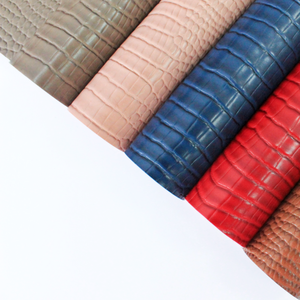 Glossy Embossed Crocodile Texture Faux <strong>Leather</strong> Roll Synthetic <strong>Leather</strong> Crafts <strong>Fabric</strong> for Wallets Key Chains Handbags - Product Image 3