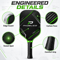 Raquette de pickleball légère personnalisée 2027 pour les sports de loisirs en intérieur et en extérieur, commandes en gros professionnelles