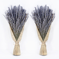 Buket bunga Lavender ungu kering, buket Lavender kering untuk kerajinan dekorasi vas rumah pernikahan