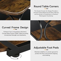 Table basse carrée en bois massif convertible 40 pouces, table centrale à cocktails, étagères à 2 niveaux, salon moderne, noir