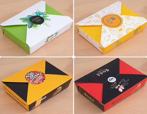 Caixa de papel do cartão descartável da caixa do almoço do cartão da embutir recipiente do papel do alimento com bandeja plástica interna - Product Image 4