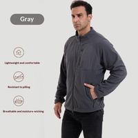 Veste polaire unisexe sportive à col montant, idéale pour l'automne et l'hiver, parfaite pour les activités sportives en extérieur, chaude et adaptée à la superposition, coupe-vent