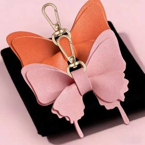 Llavero de mariposa, colgador de cuero ligero y fresco para bolso, llavero para coche, colgador de llaves - Product Image 3