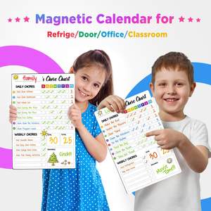 Pizarra Blanca Reutilizable con Imán para Niños, Adolescentes y Adultos, Tabla de Responsabilidades para Refrigerador - Product Image 4