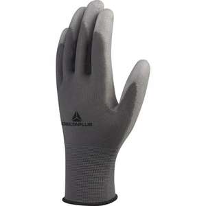 DELTA PLUS-Gant tricoté en polyamide VE702GR07-M gris avec paume en polyuréthane (multi-pack) - EAN MW131369 GLOVES - Product Image 1