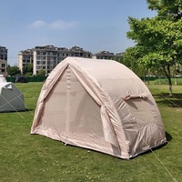 Tente gonflable en forme de voilier pour 2 personnes, idéale pour le glamping, le camping familial en plein air, protection solaire, imperméable, résistante au vent, compacte et portable.
