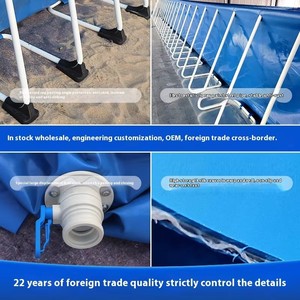 Grande <span class=keywords><strong>piscine</strong></span> mobile à treillis pour adultes, <span class=keywords><strong>piscine</strong></span> <span class=keywords><strong>en</strong></span> toile pour travailleurs, montage extérieur - Product Image 3