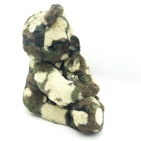 Peluche de camouflage rouge pour mère et bébé, peluche d'ours en peluche en fourrure