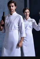 Uniformes d'hôtel modernes, veste de chef blanche à boutons, chemise pour le personnel de cuisine de restaurant, tenue de serveur, vêtements de travail pour cuisinier, veste de chef