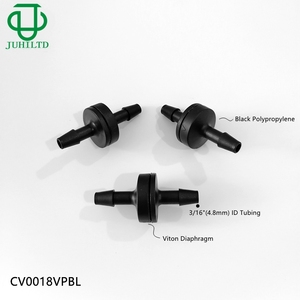 Vanne anti-retour à diaphragme miniature en plastique à faible pression, raccord cannelé 3/16 pouce (4,8 mm) pour gaz et hydraulique basse température - Product Image 2