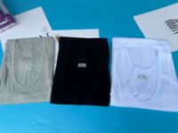 Lot de 3 débardeurs en coton pour hommes JZ013, col rond, sans manches, couleurs assorties, pour usage quotidien, vente en gros