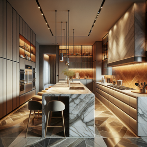 Haut de gamme moderne personnalisé en bois massif armoires de <span class=keywords><strong>cuisine</strong></span> évier île dosseret meubles de <span class=keywords><strong>cuisine</strong></span> à guichet unique pour appartement Villa projets - Product Image 2