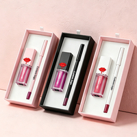 Ensemble de maquillage pour les lèvres personnalisé avec logo OEM, crayon à lèvres et rouge à lèvres, hydratant, longue tenue, brillant, crémeux, brillant, ensemble de rouge à lèvres brillant, marque privée