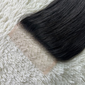 ผมแท้ 100% แบบตรง 5x5 ซุปเปอร์ซิลกี้  พร้อมปิดผมแบบใส - Product Image 1