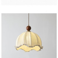Nordique Wabi Sabi Fleur Lustre Vintage E27 Pendentif Lumière Réglable Hauteur Ovale Abat-Jour Fait Coton Chanvre Lin Tissu pour