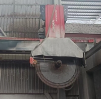 Scie à pont multi-lames robuste d'occasion KUNHENG – Équipement de découpe efficace pour le traitement du granit, du marbre et de la pierre naturelle