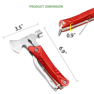 Đa-chức năng thép không gỉ rìu cho ngoài trời đi bộ đường dài cắm trại DIY lớp Survival công cụ với tích hợp đèn pin cho cắt - Product Image 2