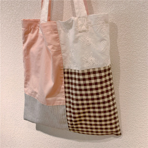 Venta al por mayor <span class=keywords><strong>Patchwork</strong></span> Casual bolso de mano bordado School Girl Shopping Shoulder Bag - Product Image 5