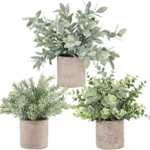 Alberi Verdi Artificiali Ruopei in Offerta, Resistenti ai Raggi UV, Ecologici, in Plastica, 26cm, Design Moderno per Hotel e Uffici, Foglie Realistiche - Product Image 1