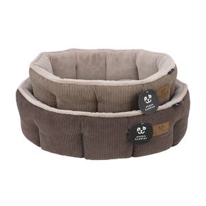 Ls Peppy Buddies Oem Aanpassen Hoge Kwaliteit Corduroy Ronde Huisdier Bed Vos Haar Pluche Hondenbed - Product Image 3