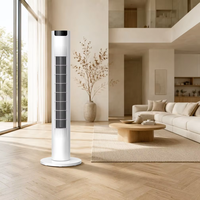 Ventilateur de climatisation intelligent portable à prix d'usine, 3 vitesses, oscillation à 70 degrés, 32 pouces, pour hôtel et usage domestique