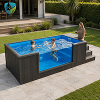 Piscine hors sol en fibre de verre, prête à l'emploi, avec pompe de chauffage, taille personnalisée, installation facile, pour jardin familial, extérieur, piscine.