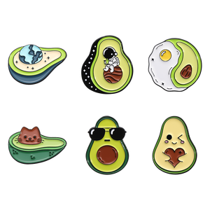 Coole Avocado Emaille Spelden Custom Schattige Kat Astronaut Broches Revers Badges Cartoon Dieren Sieraden Cadeau Voor Kinderen Vrienden - Product Image 1