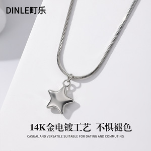 สร้อยคอจี้ดาวดินเล่ สแตนเลส สวมใส่ได้ทุกวัน ดีไซน์เรียบง่าย เครื่องประดับแฟชั่น - Product Image 5