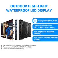 Écran publicitaire LED couleur étanche IP67 pour extérieur, luminosité 5000 cd, idéal pour événements intérieurs/extérieurs et affichage sur bâtiments