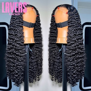 วิกผมหยิกแบบอินเดียพม่า ขนาด 10-40 นิ้ว ความหนาแน่น 250% แบบลอนลึก 13x6 วิกผมแท้แบบลอนลึกโปร่งใส วิกผมลูกไม้ด้านหน้า - Product Image 1