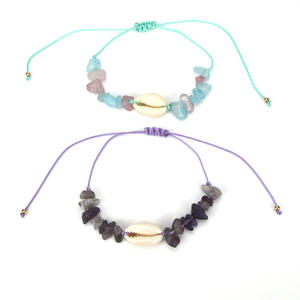 Pulsera <span class=keywords><strong>SHEIN</strong></span> Nueva con Conchas de Grava, Estilo Ins, con Ópalo y Amatista, para Amantes de la Playa, para <span class=keywords><strong>Mujer</strong></span> - Product Image 3