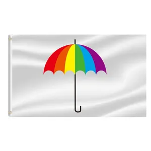 ธงแสดงความภาคภูมิใจของคนข้ามเพศแบบสองด้านลายธงสีรุ้ง LGBT กันน้ำ - Product Image 1