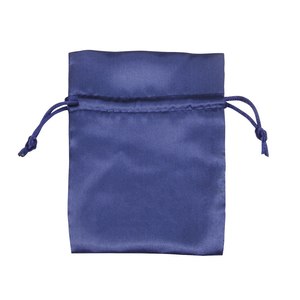 Borsa da Toilette in Raso Blu Scuro 90x120 mm - Product Image 1